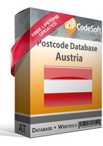 Postcode database Austria