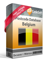 Belgium Postcode Database
