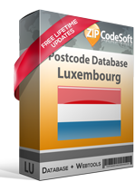 Luxembourg Postcode Database
